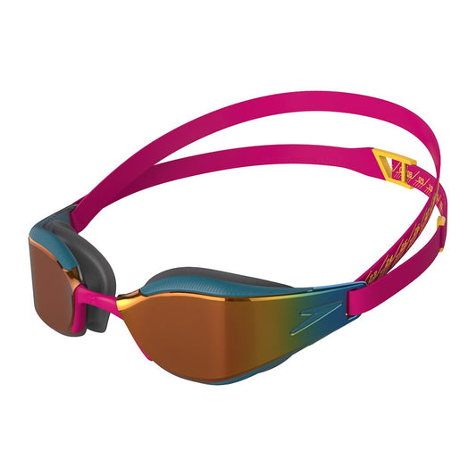 Speedo - Fastskin Hyper Elite Mirror Goggle - Magenta/Nordic Teal/Radiant Yellow/Fire Gold