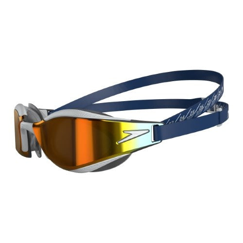 Speedo - Fastskin Junior Hyper Elite Mirror Goggle - Ammonite Blue/Silver/Fire Gold