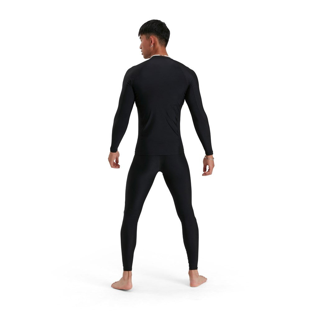 Speedo - Mens - Long Sleeve Rash Sun Top - Black/White