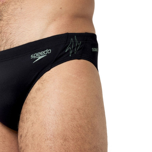 Speedo - Mens - HyperBoom Splice 7cm Brief - Black/Country Green