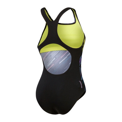 Speedo - Womens - Endurance+ Digital Printed Medalist One Piece - Black/Purple