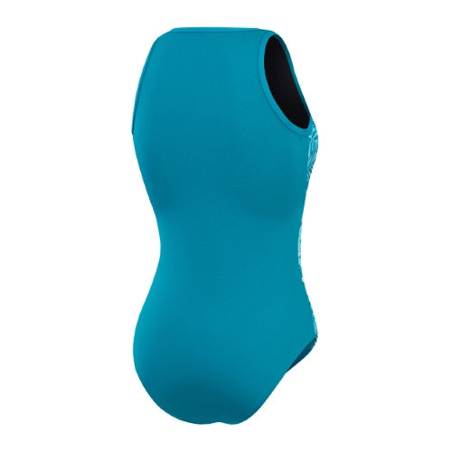 Speedo - Womens - Endurance+ Panel Hydrasuit One Piece - Peacock/Marine Blue