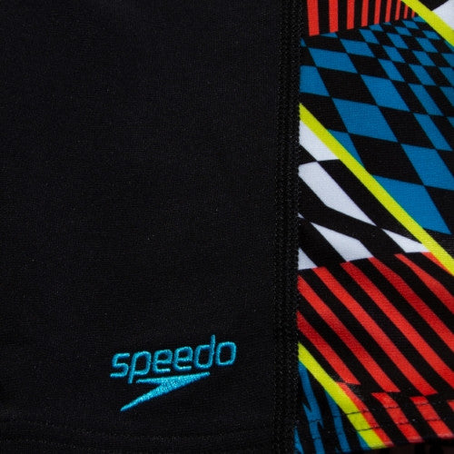 Speedo - Boys - Endurance+ Digital Panel Jammer - Black/White/Watermelon/Bolt/Bitter Lime