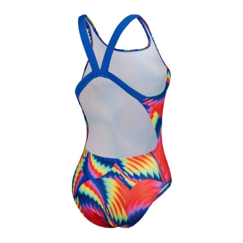 Speedo - Womens - Endurance+ Allover Digital Leaderback One Piece - Watermelon/Flare Pink/Mandarin Peel