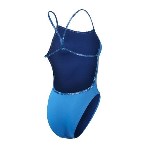 Speedo - Womens - Endurance+ Solid VBack One Piece - Servres Blue