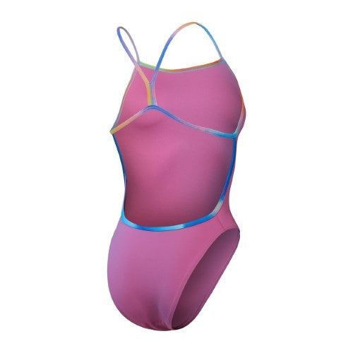 Speedo - Womens - Endurance+ Solid VBack One Piece - Kiki Pink