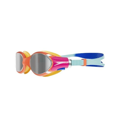 Speedo - Biofuse 2.0 Junior Mirror Goggle - Cobalt Pop/Marine Blue/Volcanic Orange/Chrome