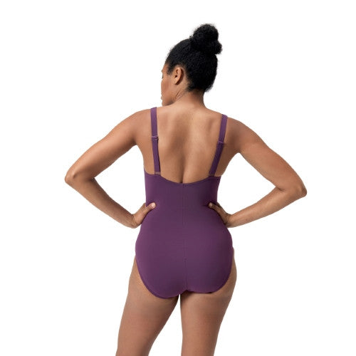 Speedo - Womens - Shaping Luna Lustre One Piece - Plum Dandy