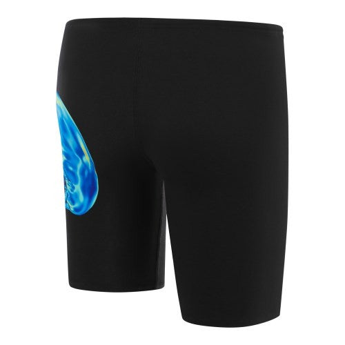 Speedo - Boys - Endurance+ Skull V-cut Jammer - Black/Picton Blue/True Cobalt/Harlequin Green