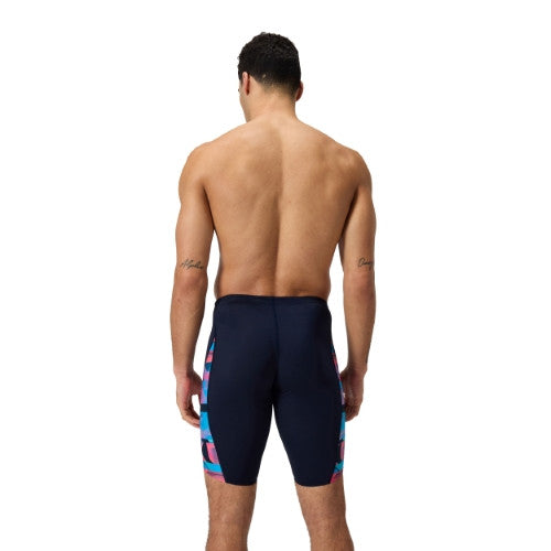 Speedo - Mens - Endurance+ Allover Digital V-Cut Jammer - True Navy/Siren Red