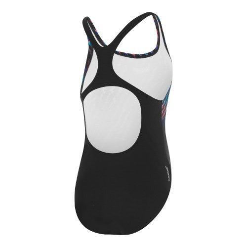 Speedo - Womens - Endurance+ Placement Medalist One Piece - Black/True Cobalt/Bolt/Watermelon