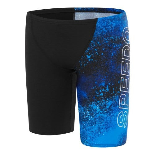 Speedo - Boys - Endurance+ Incite V-Cut Jammer - Black/Cobalt Blue/Marine Blue