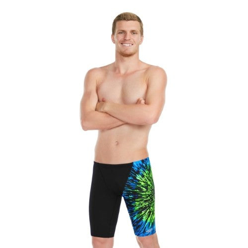 Speedo - Mens - Endurance+ Placement V-Cut Jammer - Black/Picton Blue/Harlequin Green