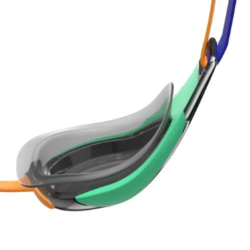 Speedo - Fastskin Hyper Elite Mirror Goggle - Harlequin Green/Mandarin Peel/True Cobalt