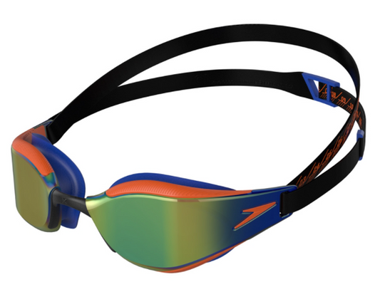 Speedo - Fastskin Junior Hyper Elite Mirror Goggle - Orange/Blue