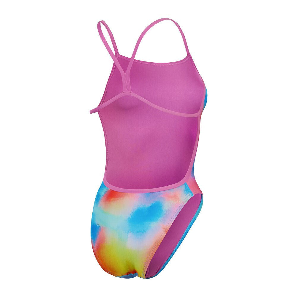 Speedo - Womens - Allover Digital Vback One Piece - Kiki Pink/Lemon Drizzle/Picton Blue