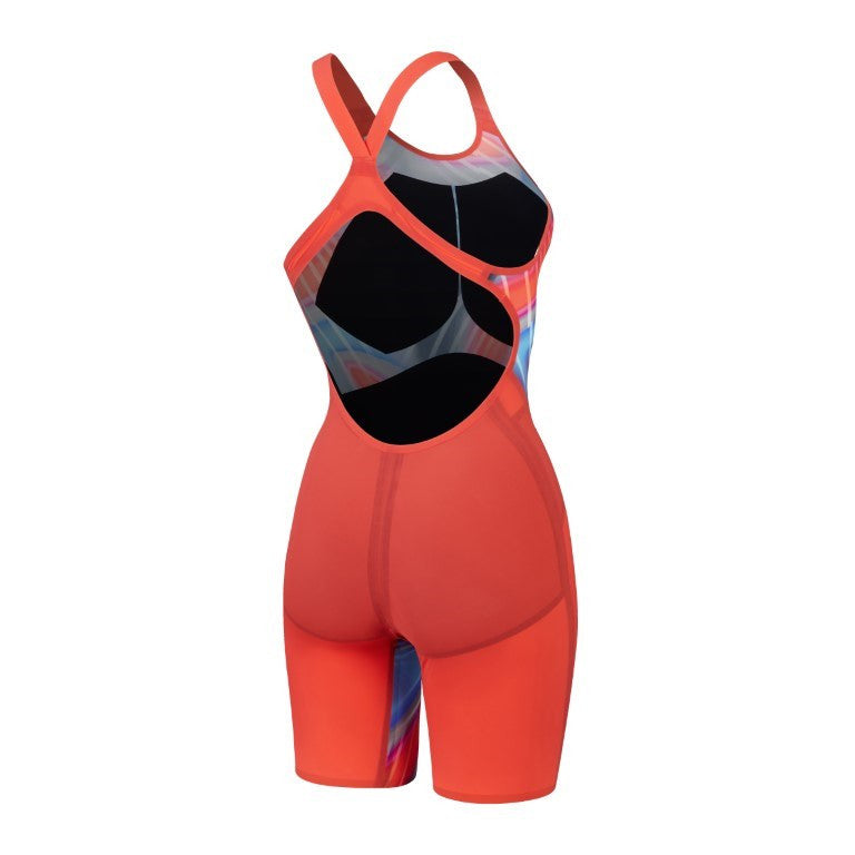 Speedo - Womens - Fastskin LZR Pure Valor 2 Openback Kneeskin - Flame Red/Picton Blue