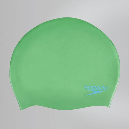 Speedo - Plain Moulded Silicone Junior - Swim Cap - Green