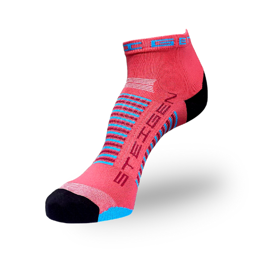 Steigen - 1/4 Length Running Socks - Coral