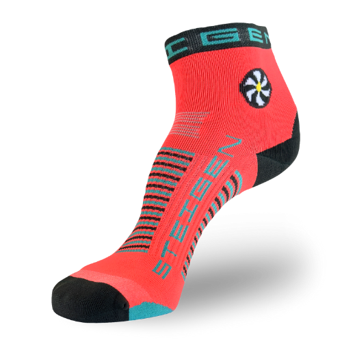 Steigen - 1/4 Length Running Socks - Vector Red