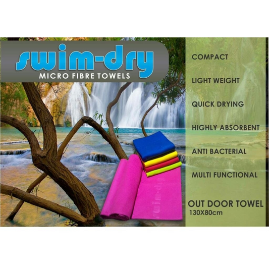 Swimdry - Outdoor - Microfibre Towel - Assorted Colours