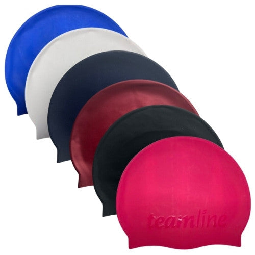 Teamline - Suede Euro Silicone Translucent Printed Swim Cap - Various Colours Available