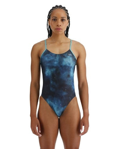 TYR - Womens - Durafast Elite Cutoutfit - Teal/Multi Cosmic Night - One Piece