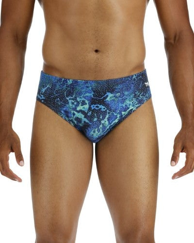 TYR - Mens - Durafast Lite Brief - Blue/Green Diploria