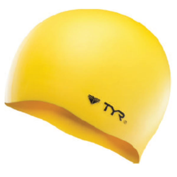 TYR - Silicone Swim Cap Wrinkle Free - Yellow