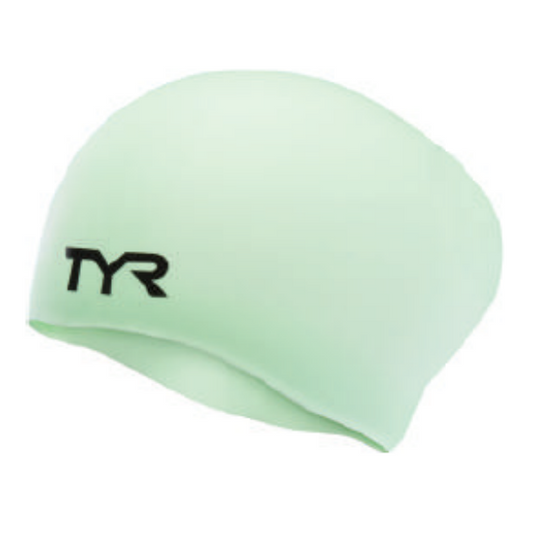 TYR - Silicone Swim Cap Long Hair Wrinkle Free - Mint