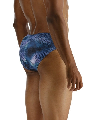 TYR - Mens - Durafast Elite Brief - Blue Ice Starhex Racer