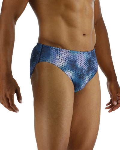 TYR - Mens - Durafast Elite Brief - Blue Ice Starhex Racer