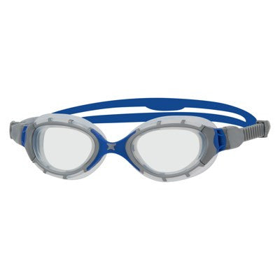 Zoggs - Predator Flex Smaller Fit Goggle - Grey Blue Frame Clear Lens