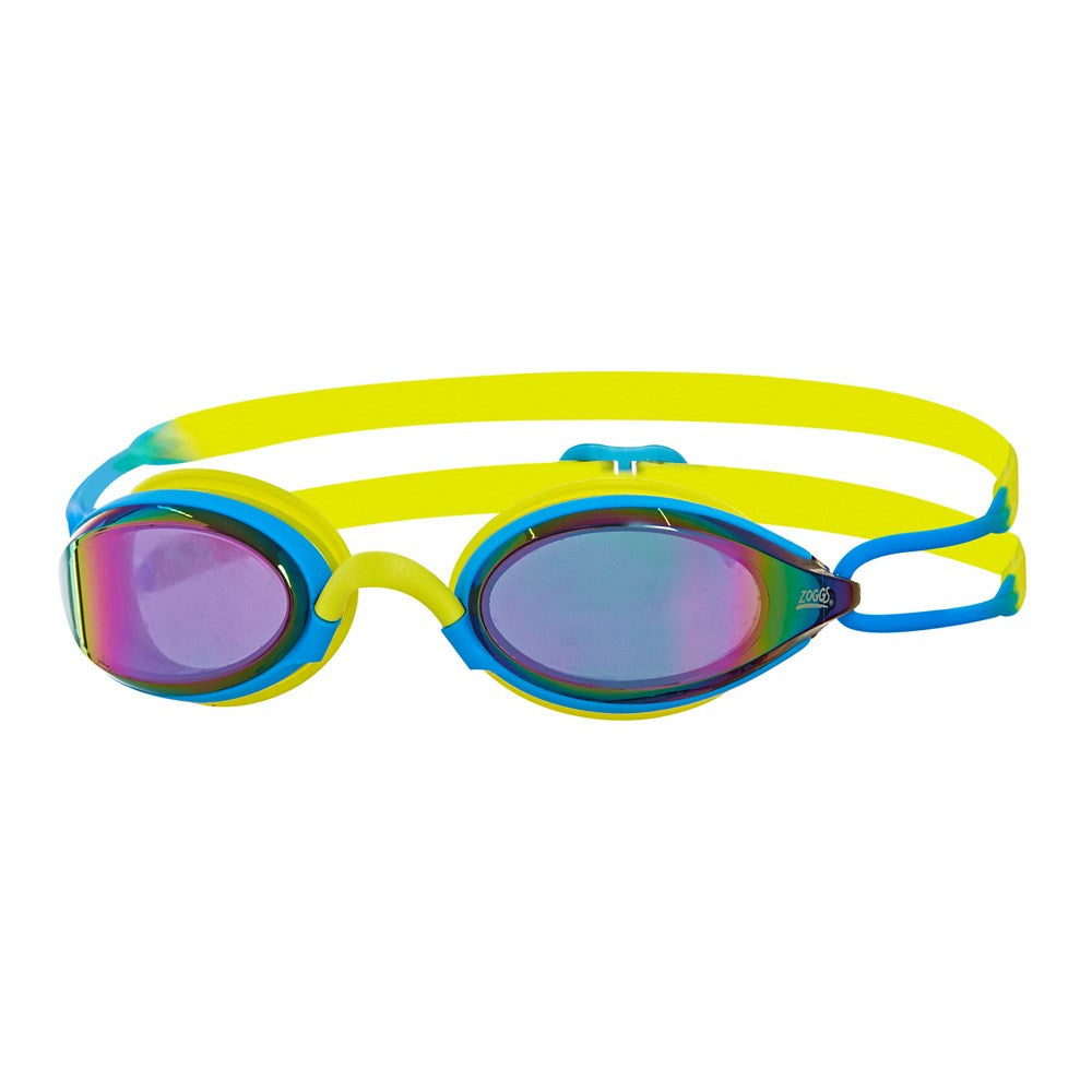 Zoggs - Podium Titanium Goggles - Lime Blue/ Mirrored Oil