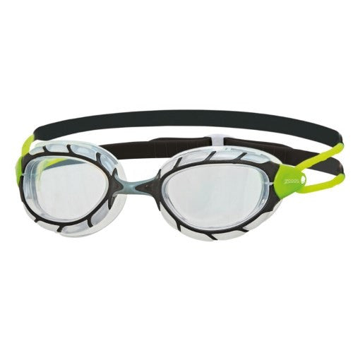 Zoggs - Predator Goggle - Regular Fit - Clear Lens - Black/Green Frame