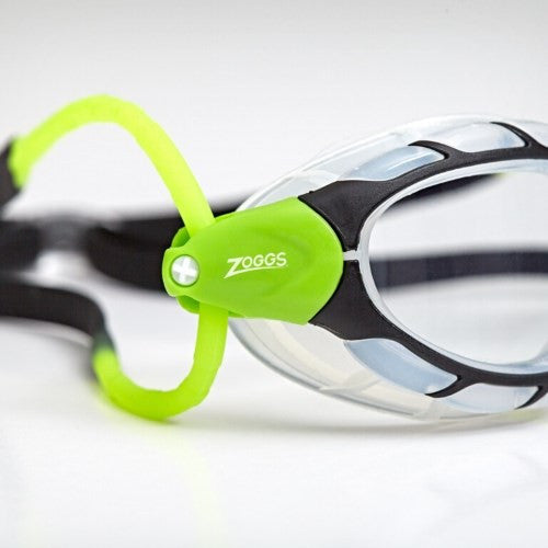 Zoggs - Predator Goggle - Regular Fit - Clear Lens - Black/Green Frame