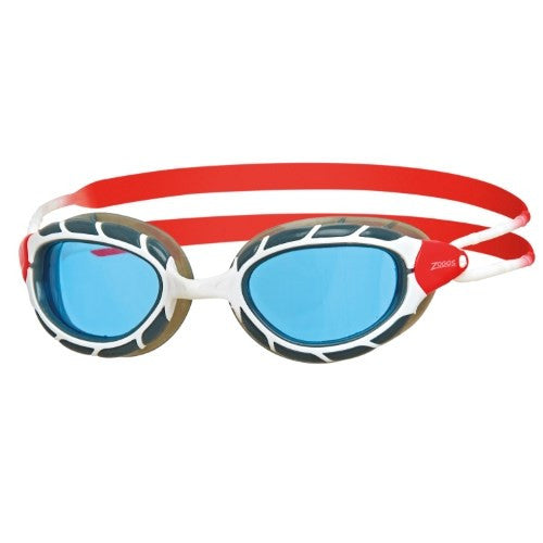 Zoggs - Predator Goggle - Regular Fit - Blue Lens - White Red Frame