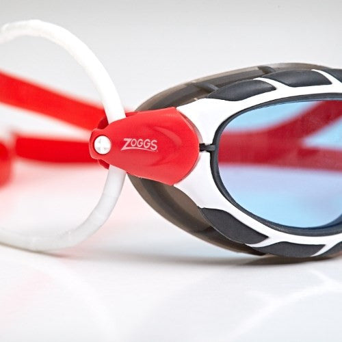 Zoggs - Predator Goggle - Regular Fit - Blue Lens - White Red Frame