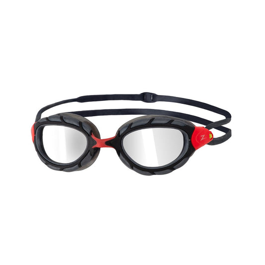 Zoggs - Predator Titanium Regular Fit Goggles - Red Grey/ Mirrored Smoke