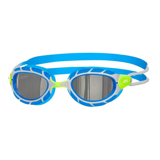 Zoggs - Predator Titanium Regular Fit Goggles - Silver Blue/Mirrored Smoke