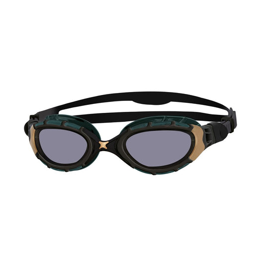 Zoggs - Predator Flex Titanium Reactor Regular Fit Goggles - Black Gold/ Reactor Titanium