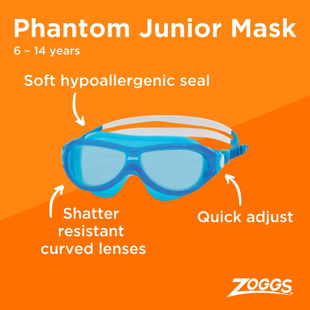 Zoggs - Phantom Junior Mask - Blue/White/Blue Lens