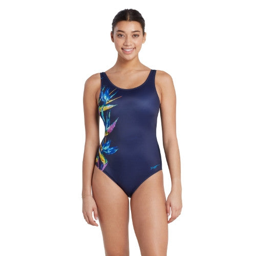 Zoggs - Womens - Scoopback One Piece - Neon Crystal