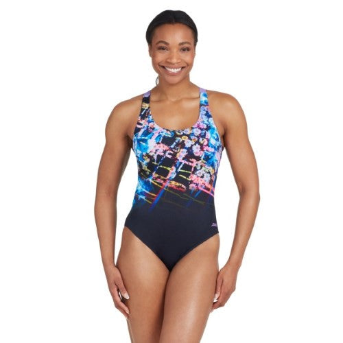 Zoggs - Womens - Actionback One Piece - Digital Daisy