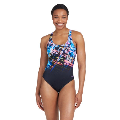 Zoggs - Womens - Actionback One Piece - Digital Daisy