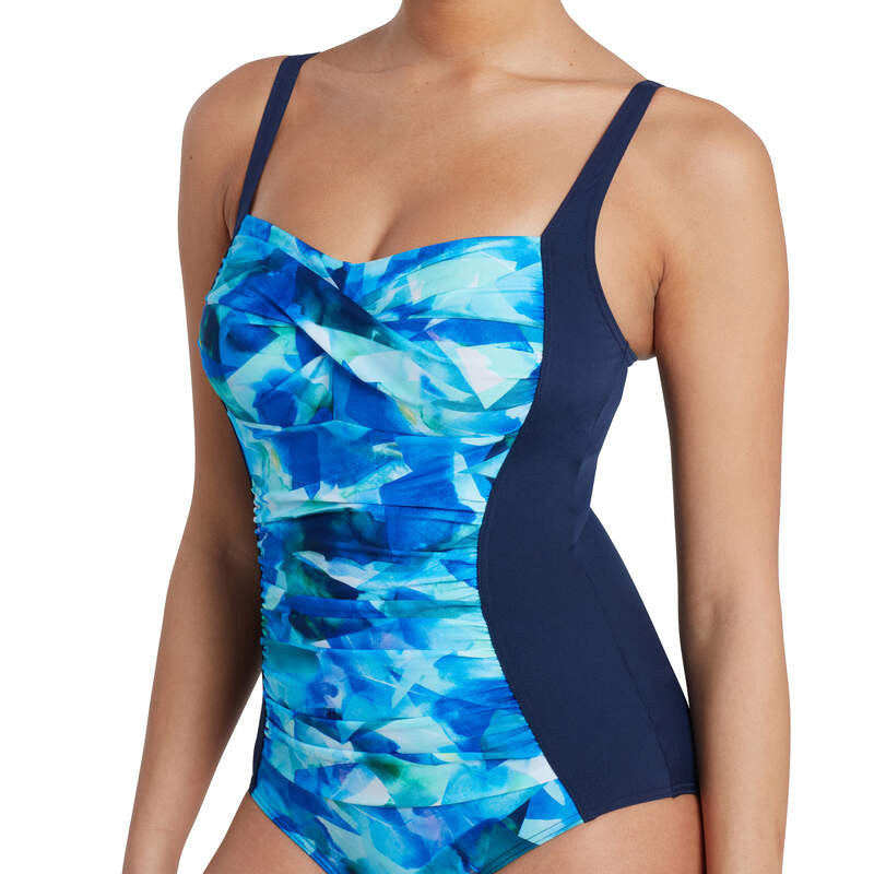 Zoggs - Womens - Ruched Front One Piece - Aqua Digital