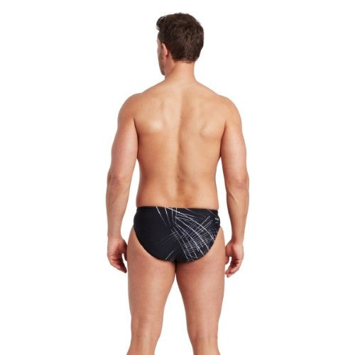 Zoggs - Mens - Etch Racer Brief - Black