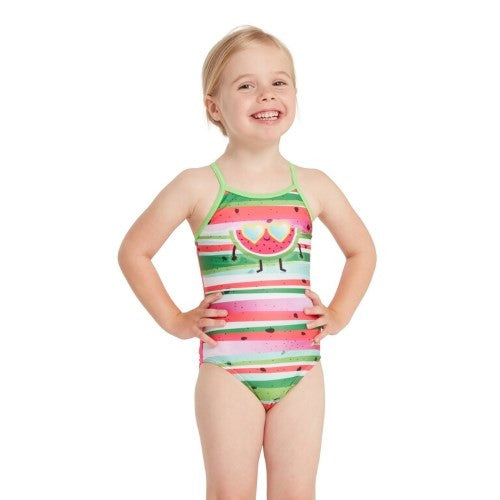 Zoggs - Toddler Girls - Tex Back One Piece - Melon Smile