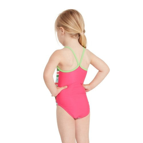 Zoggs - Toddler Girls - Tex Back One Piece - Melon Smile