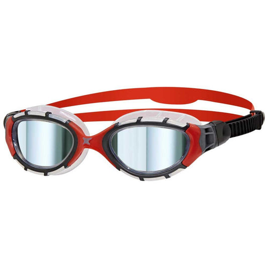 Zoggs - Predator Flex Titanium Regular Goggle - Grey/Red/Mirrored/Smoke